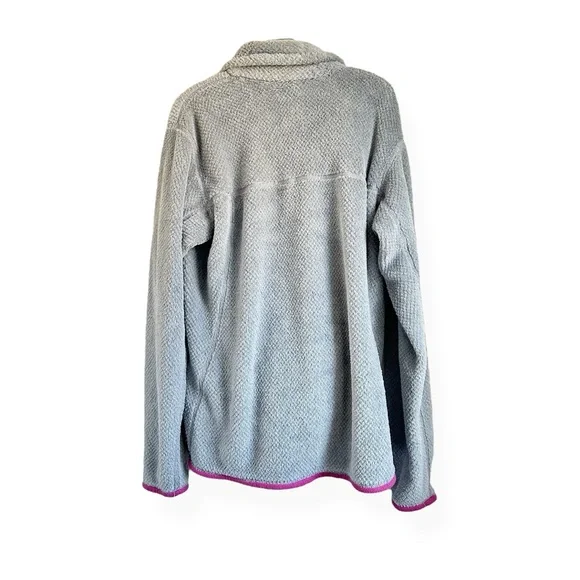 Patagonia Re-Tool Snap-T Grey Purple Fleece Button Up Pullover Sweatshirt M - Picture 5 of 8